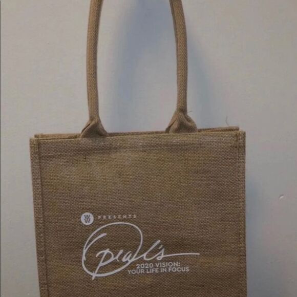 Oprah’s 2020 Vision Tour Burlap Tote Bag - Picture 3 of 3
